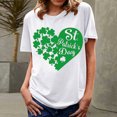 thumbnail image 4 of BLVB St Patricks Day Shirts Womens Crew Neck Short Sleeve Summer T Shirt Shamrock Tee Tops St Patricks Gifts, 4 of 4