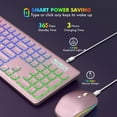 LED Wireless Keyboard and Mouse Combo Rainbow RGB Backlit