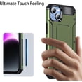thumbnail image 2 of for iPhone 14 Plus Case Built in Kickstand Heavy Duty Dual Layer  Grade Drop Protection Case，for Women and Men-Army Green, 2 of 12