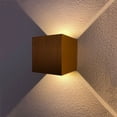 thumbnail image 5 of Lámpara de pared minimalista LED, lámpara de pared impermeable, cuadrada, para exteriores, doble cabezal, luz hacia arriba y hacia abajo, lámpara a prueba de humedad, iluminación, 5 of 5
