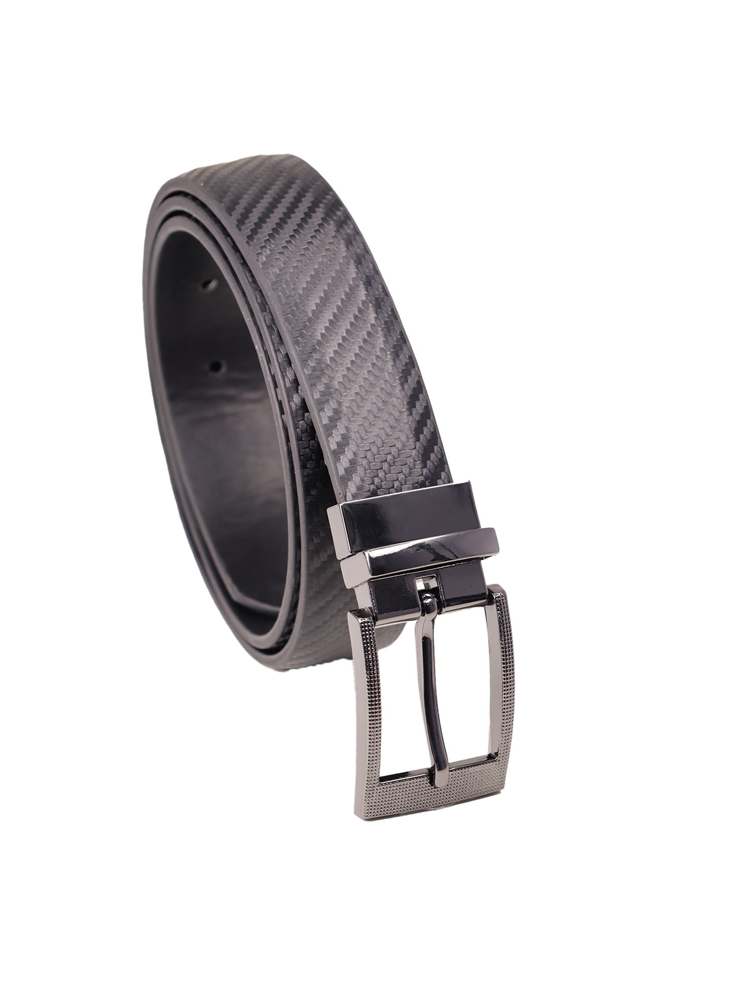 George Men's 32MM Carbon Fiber Belt, Black, Medium