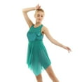 thumbnail image 5 of MSemis Women Leotard Dress Criss Cross Asymmetric Lyrical Ballet Dance, 5 of 6