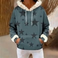 thumbnail image 6 of Women's Casual Pullover Hoodie Sweatshirt Top with Round Neck Long Sleeves and Pockets, Solid Color Loose Fit Fleece Loungewear for Daily Wear Travel and Streetwear Fashion Essential, 6 of 9