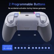 QUCOPRE Bluetooth Controller, Wireless Gaming Controller for PC/Android/iOS/Switch/Switch 2/Steam with Noise-Canceling Buttons,Dual-Stage Triggers,8 Way D-pad,4 Vibration Motors