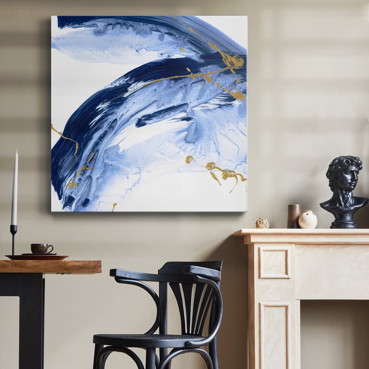 Wexford Home Golden Current IV-Premium Gallery Wrapped Canvas, 10" x 10" - Ready to Hang
