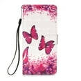 thumbnail image 3 of SaniMore Magnetic Flip Wallet Case for Samsung Galaxy S23 6.1", RFID Blocking Card Holder Painted Pattern PU Leather Cover with Kickstand & Wrist Strap Shockproof Protective Shell, Rose Butterfly, 3 of 6