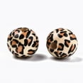 thumbnail image 2 of 200pcs Printed Natural Wooden Beads Round with Leopard Print Pattern Peru 14x13mm Hole: 3~4mm, 2 of 2