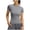 Gray, variant on Women Workout Tops Short Sleeve Athletic Shirts Yoga Gym Sports Breathable Tees Stretch Slim Fit T Shirts