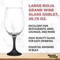 thumbnail image 3 of Rioja Grand Wine Glasses 20.75 oz. Set of 10, Bulk Pack - Perfect for Hotel, Bar, Restaurant or Lounge - Black, 3 of 5