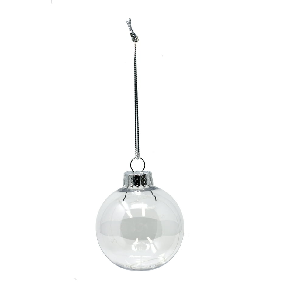 creative hobbies 67mm (25/8 inch) round clear plastic ball ornaments