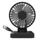 thumbnail image 2 of Ventilador de escritorio de viento fuerte de rotación de ventilador de circulación de aire de refrigeración de coche automotriz 360  degree Cabeza única 5V Zulema Mini ventilador de coche, 2 of 8