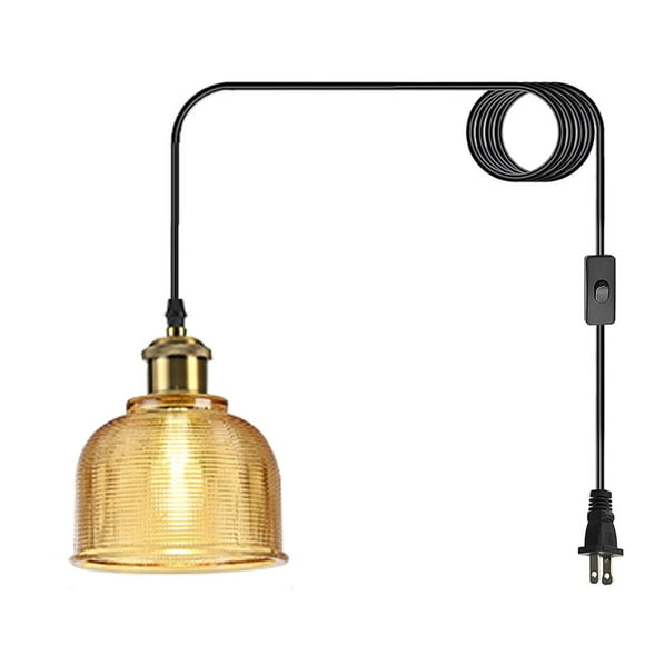 Plug In Chandelier Lighting With Long Cord Nordic Style Glass Dining Room Kitchen Island Guesthouse Glass Brown Light Fixture Dining Room Plug In Ceiling Lights