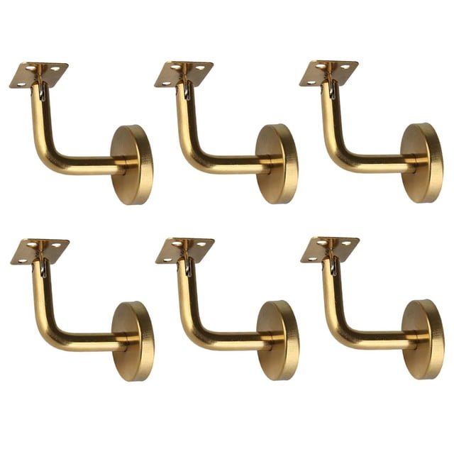 6 soportes para pasamanos de escalera, soporte para barandilla, herrajes para escaleras, soporte para pasamanos Placa de soporte plana