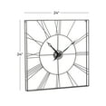 thumbnail image 4 of Cosmoliving by Cosmopolitan Industrial Metal Wall Clock, 24"L x 24"H, Black, 4 of 15