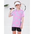 thumbnail image 6 of Lanbubble Big Boys Polo Shirts Collared Palm Printed Hawaiian Shirt Short Sleeve Top, 6 of 6