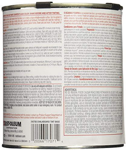 Rust-Oleum Chalkboard Paint, Tintbase 29 oz.- 243783