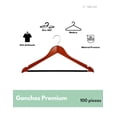 thumbnail image 2 of 100 Ganchos Para Ropa Madera Cerezo Premium Ultra Resistentes, 2 of 6