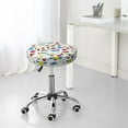 thumbnail image 7 of Kdxio Summer Print Stool Covers Round,Stretch Round Bar Stool Covers Washable Bar Stool Cushion Slipcover for 12-15 Inch Chair, 7 of 7
