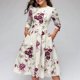 thumbnail image 4 of [SERENAS] Women Elegent A-line Vintage Printing Party Vestidos Dresspangjing, 4 of 4