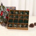 thumbnail image 4 of 16 piezas de 6 cm de adornos navideños de bolas de color rojo vino, verde oscuro y rosa, decoración de fiesta para árbol de Navidad, colgante de esferas navideñas, 4 of 4