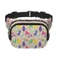 thumbnail image 1 of Balery Colorful Poodle Dog Mochila Cinturón para Mujeres y Hombres, Bolsa de Cintura Impermeable de Doble Capa con Correa, 1 of 9