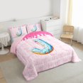 thumbnail image 3 of Feelyou Initial J Letter Twin Comforter Sets, Teen Kid Bow-tie Ribbon Bedding Set, 2pcs, 3 of 8