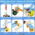 thumbnail image 3 of Juego de herramientas MindPal Kids de 45 piezas con caja de herramientas de madera para niños de más de 3 años, 3 of 7