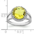 thumbnail image 2 of Sterling Silver Rhodium Lemon Quartz & White Topaz Ring QR3077LQ, 2 of 2