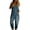 Blue, variant on Women's Denim Overalls Loose Fit Bib Jumpsuit - Blue, Medium