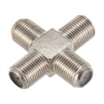 thumbnail image 6 of 5-Pack 4-way F-Type Coax Cable Splitter Combiner Female to 4 Female for Video VCR Antenna TV Cable Satellite,Silver, 6 of 8