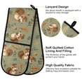 thumbnail image 4 of Dailycode Double Sided Oven Mitt with Loop Heat Resistant Kitchen Long Potholders 7" x 35" Smiling Squirrel with Acorns, 4 of 6