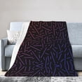 thumbnail image 2 of XMXY Fleece Throw Blanket for Couch, Line Texture Lightweight Plush Fuzzy Cozy Soft Bed Blankets and Throws for Sofa, 60"x50" inches, 2 of 8