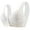 White, variant on FHTECO No Underwire Lace Bras for Women Sponge Cup Front Closure Bras for Seniors Plus Size Full Coverage Bras No Wire Bras