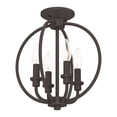 thumbnail image 5 of Livex Lighting Milania Convertible Ceiling Mount in Bronze, 5 of 13