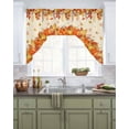 thumbnail image 2 of Fall Thanksgiving Valance Curtains for Kitchen Swag Pumpkin Window Drapes,56" W x 36" L,Rod Pocket, 2 of 6
