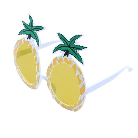 

HOMEMAXS Pineapple Eyeglasses Hawaii Fruit Eye Glasses Novelty for Beach Luau Party Luau Hawaii Party Decoration (Yellow)