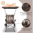 thumbnail image 5 of REDCAMP Oversized Hunting Chairs with Canopy for Blinds, Portable Folding Camo Camping Chairs for Adults with Adjustable - Angle Canopy and Hard Arms for Outdoor Use, Camouflage, 5 of 17
