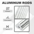 thumbnail image 4 of Uxcell 3 Pcs Aluminum Round Rod 8mm x 300mm 6061 Aluminum Bar Solid Stick Metal Lathe Bar Stock for DIY Craft Model Car (Silver Tone), 4 of 6