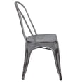 Flash Furniture Commercial Grade Distressed Silver Gray Metal Indoor