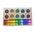 thumbnail image 3 of BELOVING Acrylic Cubes Blocks Set Clear Rainbow Acrylic Gemstone Cubes for Double Shapes, 3 of 10