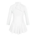 thumbnail image 2 of iiniim Girls' Roller Ice Figure Skating Dress Mock Turtleneck Sparkly Leotard Ballet Dance wear White 12, 2 of 7