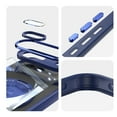 thumbnail image 2 of Designed for Google Pixel 8a Crystal Clear Back Case, Luxury Case with Lens Protector Drop Protective Magnetic Rotating Ring Kickstand Shockproof Thin Fit Phone Case Cover, Blue, 2 of 7
