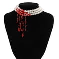 thumbnail image 6 of MKKAS Halloween Horror Bloody Choker - Vibrant Realistic Drip Necklace, Spooky Festive Party Costume, H, Bloody Choker, Halloween, 6 of 6
