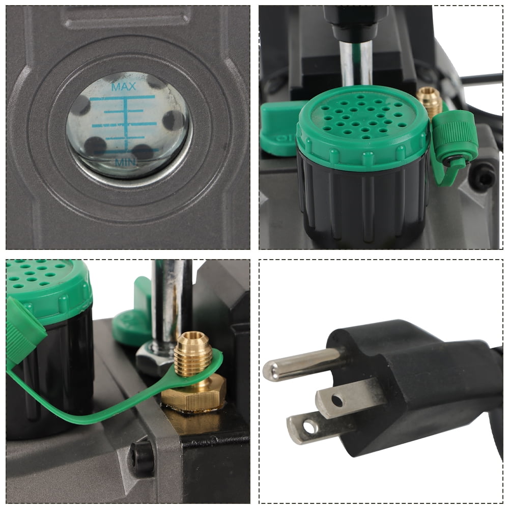 waltyotur Vacuum Pump 4CFM 1/3HP 3000 psi (20.7 MPa) Vacuum Pump Black