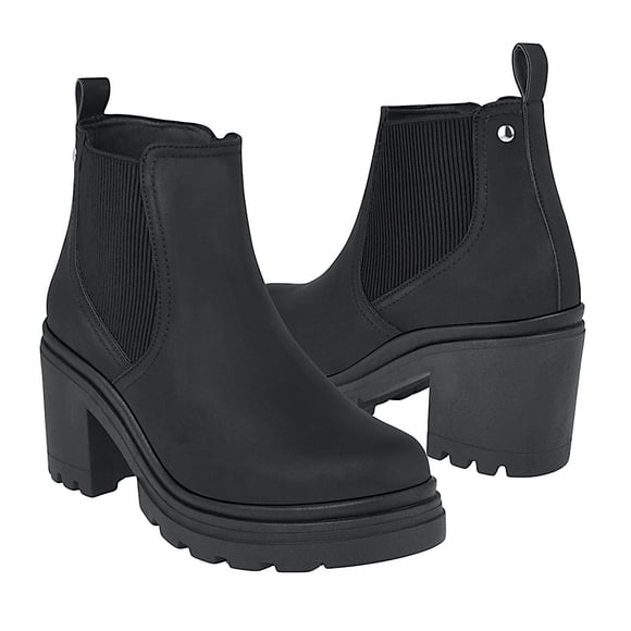 BOTINES STYLO MUJER 6814 SIMIPIEL NEGRO