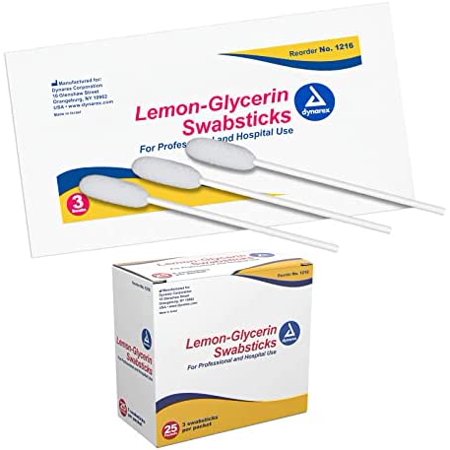 Dynarex Lemon Glycerin Swabs  75 Count