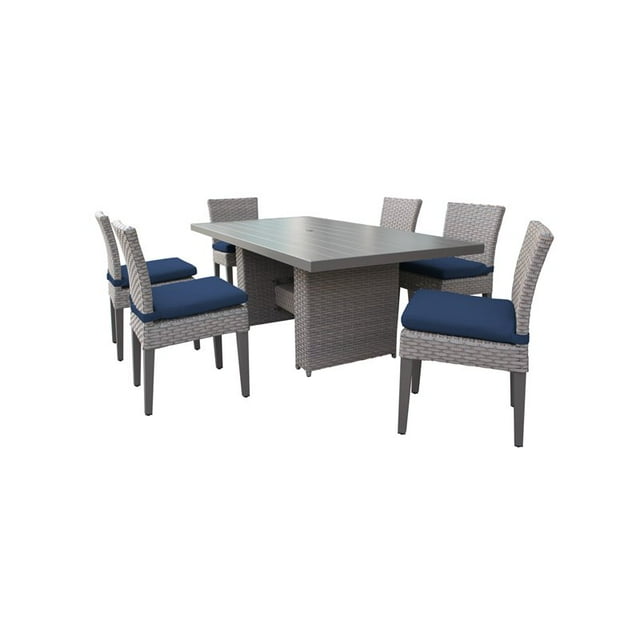 Table de Salle à Manger Rectangulaire avec 6 Chaises Sans Bras Monterey