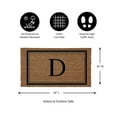 thumbnail image 3 of Evergreen Monogram Indoor Outdoor 100% Natural Coir Doormat 28" x 16" |  Letter  "D", 3 of 3