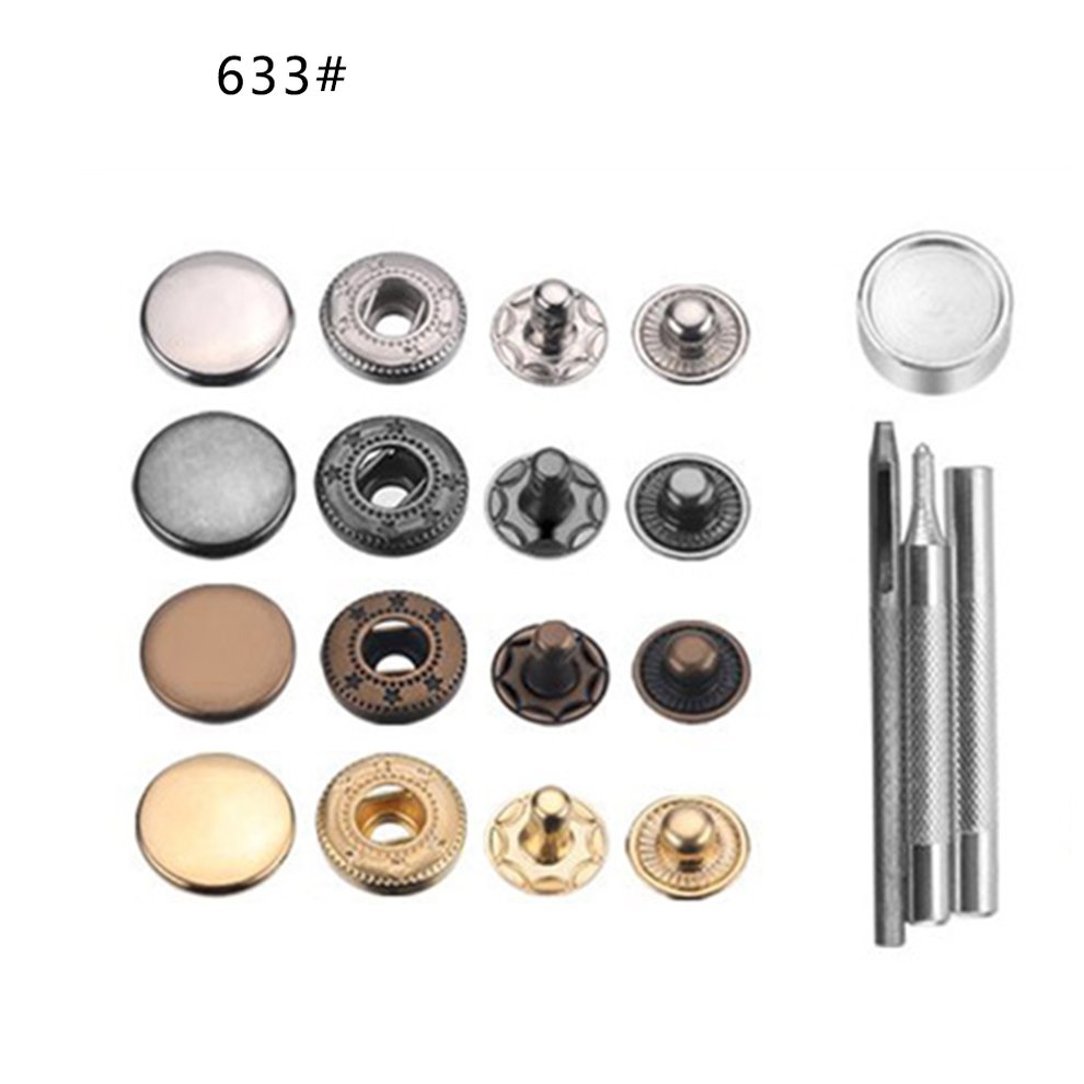 Snap Fastener Kit Button Tool Press Studs Set Clothing Snaps Fixing