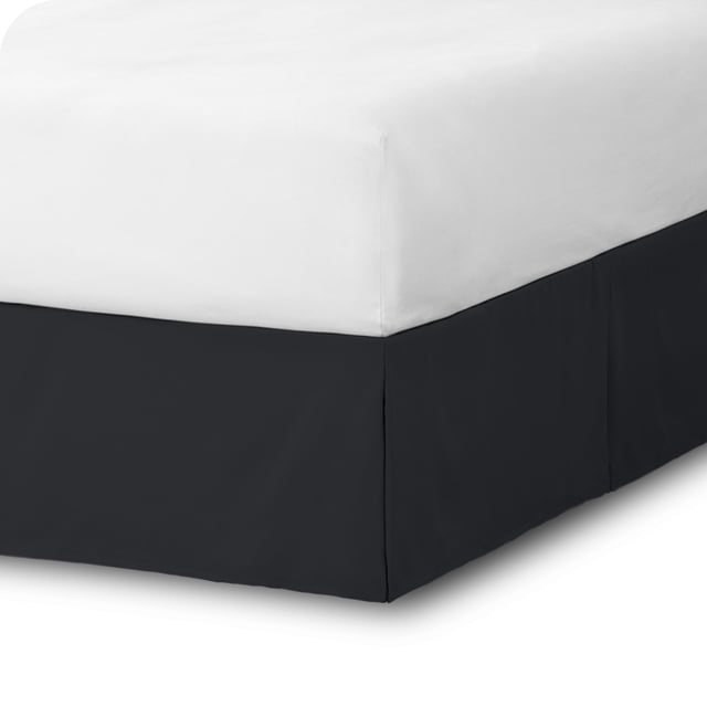 Faldón de Cama Cepillado Doble Bare Home Colección Premium 1800 Color Negro